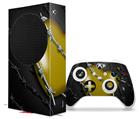 WraptorSkinz Skin Wrap compatible with the 2020 XBOX Series S Console and Controller Barbwire Heart Yellow (XBOX NOT INCLUDED)