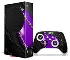 WraptorSkinz Skin Wrap compatible with the 2020 XBOX Series S Console and Controller Barbwire Heart Purple (XBOX NOT INCLUDED)
