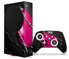 WraptorSkinz Skin Wrap compatible with the 2020 XBOX Series S Console and Controller Barbwire Heart Hot Pink (XBOX NOT INCLUDED)
