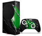 WraptorSkinz Skin Wrap compatible with the 2020 XBOX Series S Console and Controller Barbwire Heart Green (XBOX NOT INCLUDED)
