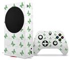 WraptorSkinz Skin Wrap compatible with the 2020 XBOX Series S Console and Controller Pastel Butterflies Green on White (XBOX NOT INCLUDED)