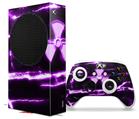 WraptorSkinz Skin Wrap compatible with the 2020 XBOX Series S Console and Controller Radioactive Purple (XBOX NOT INCLUDED)