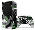 WraptorSkinz Skin Wrap compatible with the 2020 XBOX Series S Console and Controller Abstract 02 Green (XBOX NOT INCLUDED)