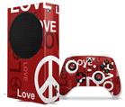 WraptorSkinz Skin Wrap compatible with the 2020 XBOX Series S Console and Controller Love and Peace Red (XBOX NOT INCLUDED)