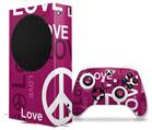 WraptorSkinz Skin Wrap compatible with the 2020 XBOX Series S Console and Controller Love and Peace Hot Pink (XBOX NOT INCLUDED)