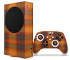 WraptorSkinz Skin Wrap compatible with the 2020 XBOX Series S Console and Controller Plaid Pumpkin Orange (XBOX NOT INCLUDED)