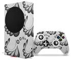 WraptorSkinz Skin Wrap compatible with the 2020 XBOX Series S Console and Controller Petals Gray (XBOX NOT INCLUDED)