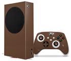 WraptorSkinz Skin Wrap compatible with the 2020 XBOX Series S Console and Controller Solids Collection Chocolate Brown (XBOX NOT INCLUDED)