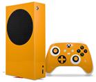 WraptorSkinz Skin Wrap compatible with the 2020 XBOX Series S Console and Controller Solids Collection Orange (XBOX NOT INCLUDED)