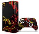 WraptorSkinz Skin Wrap compatible with the 2020 XBOX Series S Console and Controller Twisted Garden Red and Yellow (XBOX NOT INCLUDED)