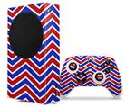 WraptorSkinz Skin Wrap compatible with the 2020 XBOX Series S Console and Controller Zig Zag Red White and Blue (XBOX NOT INCLUDED)