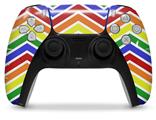 WraptorSkinz Skin Wrap compatible with the Sony PS5 DualSense Controller Zig Zag Rainbow (CONTROLLER NOT INCLUDED)