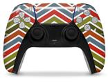 WraptorSkinz Skin Wrap compatible with the Sony PS5 DualSense Controller Zig Zag Colors 01 (CONTROLLER NOT INCLUDED)
