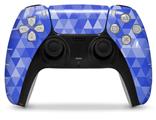 WraptorSkinz Skin Wrap compatible with the Sony PS5 DualSense Controller Triangle Mosaic Blue (CONTROLLER NOT INCLUDED)