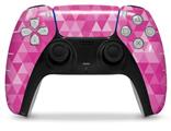 WraptorSkinz Skin Wrap compatible with the Sony PS5 DualSense Controller Triangle Mosaic Fuchsia (CONTROLLER NOT INCLUDED)