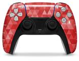 WraptorSkinz Skin Wrap compatible with the Sony PS5 DualSense Controller Triangle Mosaic Red (CONTROLLER NOT INCLUDED)