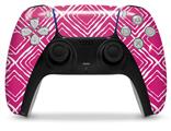 WraptorSkinz Skin Wrap compatible with the Sony PS5 DualSense Controller Wavey Fushia Hot Pink (CONTROLLER NOT INCLUDED)