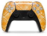 WraptorSkinz Skin Wrap compatible with the Sony PS5 DualSense Controller Wavey Orange (CONTROLLER NOT INCLUDED)