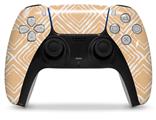 WraptorSkinz Skin Wrap compatible with the Sony PS5 DualSense Controller Wavey Peach (CONTROLLER NOT INCLUDED)
