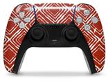 WraptorSkinz Skin Wrap compatible with the Sony PS5 DualSense Controller Wavey Red Dark (CONTROLLER NOT INCLUDED)