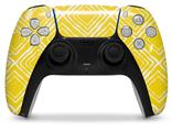 WraptorSkinz Skin Wrap compatible with the Sony PS5 DualSense Controller Wavey Yellow (CONTROLLER NOT INCLUDED)