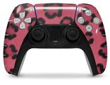 WraptorSkinz Skin Wrap compatible with the Sony PS5 DualSense Controller Leopard Skin Pink (CONTROLLER NOT INCLUDED)