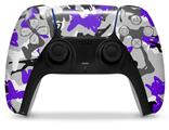 WraptorSkinz Skin Wrap compatible with the Sony PS5 DualSense Controller Sexy Girl Silhouette Camo Purple (CONTROLLER NOT INCLUDED)