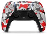 WraptorSkinz Skin Wrap compatible with the Sony PS5 DualSense Controller Sexy Girl Silhouette Camo Red (CONTROLLER NOT INCLUDED)