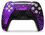 WraptorSkinz Skin Wrap compatible with the Sony PS5 DualSense Controller Halftone Splatter Hot Pink Purple (CONTROLLER NOT INCLUDED)