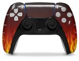 WraptorSkinz Skin Wrap compatible with the Sony PS5 DualSense Controller Fire on Black (CONTROLLER NOT INCLUDED)