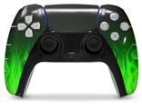 WraptorSkinz Skin Wrap compatible with the Sony PS5 DualSense Controller Fire Green (CONTROLLER NOT INCLUDED)
