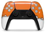 WraptorSkinz Skin Wrap compatible with the Sony PS5 DualSense Controller Ripped Colors Orange White (CONTROLLER NOT INCLUDED)