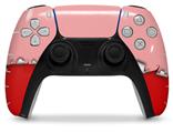 WraptorSkinz Skin Wrap compatible with the Sony PS5 DualSense Controller Ripped Colors Pink Red (CONTROLLER NOT INCLUDED)
