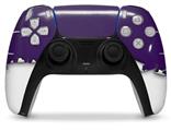 WraptorSkinz Skin Wrap compatible with the Sony PS5 DualSense Controller Ripped Colors Purple White (CONTROLLER NOT INCLUDED)