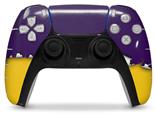 WraptorSkinz Skin Wrap compatible with the Sony PS5 DualSense Controller Ripped Colors Purple Yellow (CONTROLLER NOT INCLUDED)