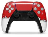 WraptorSkinz Skin Wrap compatible with the Sony PS5 DualSense Controller Ripped Colors Red White (CONTROLLER NOT INCLUDED)