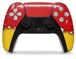 WraptorSkinz Skin Wrap compatible with the Sony PS5 DualSense Controller Ripped Colors Red Yellow (CONTROLLER NOT INCLUDED)