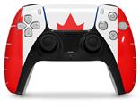 WraptorSkinz Skin Wrap compatible with the Sony PS5 DualSense Controller Canadian Canada Flag (CONTROLLER NOT INCLUDED)