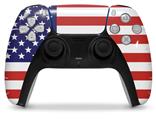 WraptorSkinz Skin Wrap compatible with the Sony PS5 DualSense Controller USA American Flag 01 (CONTROLLER NOT INCLUDED)