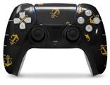 WraptorSkinz Skin Wrap compatible with the Sony PS5 DualSense Controller Anchors Away Black (CONTROLLER NOT INCLUDED)