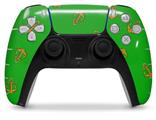 WraptorSkinz Skin Wrap compatible with the Sony PS5 DualSense Controller Anchors Away Green (CONTROLLER NOT INCLUDED)
