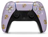 WraptorSkinz Skin Wrap compatible with the Sony PS5 DualSense Controller Anchors Away Lavender (CONTROLLER NOT INCLUDED)