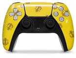WraptorSkinz Skin Wrap compatible with the Sony PS5 DualSense Controller Anchors Away Yellow (CONTROLLER NOT INCLUDED)