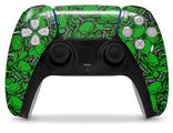 WraptorSkinz Skin Wrap compatible with the Sony PS5 DualSense Controller Scattered Skulls Green (CONTROLLER NOT INCLUDED)