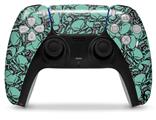WraptorSkinz Skin Wrap compatible with the Sony PS5 DualSense Controller Scattered Skulls Seafoam Green (CONTROLLER NOT INCLUDED)