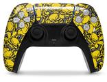 WraptorSkinz Skin Wrap compatible with the Sony PS5 DualSense Controller Scattered Skulls Yellow (CONTROLLER NOT INCLUDED)