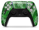 WraptorSkinz Skin Wrap compatible with the Sony PS5 DualSense Controller HEX Mesh Camo 01 Green Bright (CONTROLLER NOT INCLUDED)