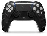 WraptorSkinz Skin Wrap compatible with the Sony PS5 DualSense Controller Diamond Plate Metal 02 Black (CONTROLLER NOT INCLUDED)