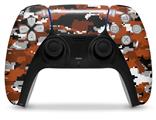WraptorSkinz Skin Wrap compatible with the Sony PS5 DualSense Controller WraptorCamo Digital Camo Burnt Orange (CONTROLLER NOT INCLUDED)