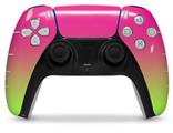 WraptorSkinz Skin Wrap compatible with the Sony PS5 DualSense Controller Smooth Fades Neon Green Hot Pink (CONTROLLER NOT INCLUDED)